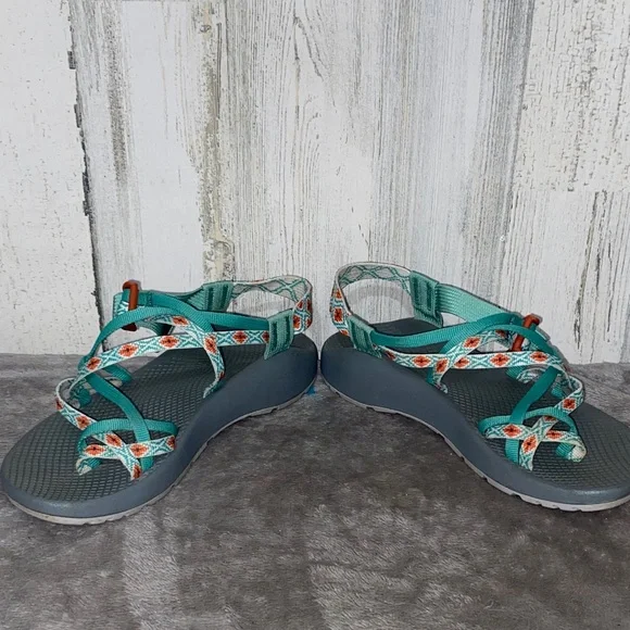 1229 Chaco Women's Aqua and Gray Sandals - Picture 4 of 9